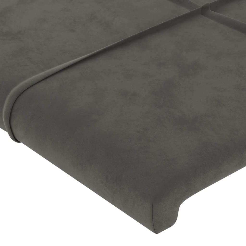 Bettgestell ohne Matratze Dunkelgrau 200x200 cm Samt