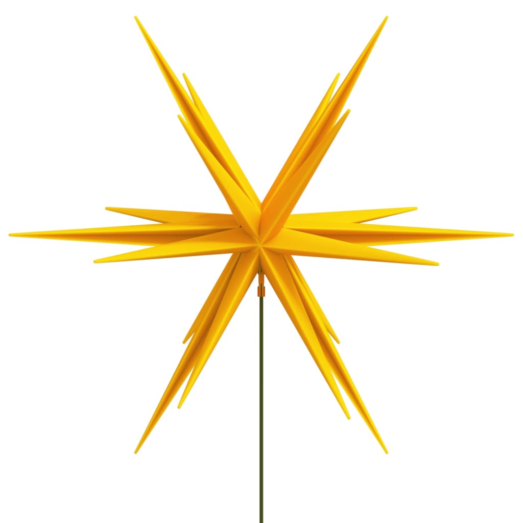 LED Christmas star with ground spike foldable yellow 57 cm