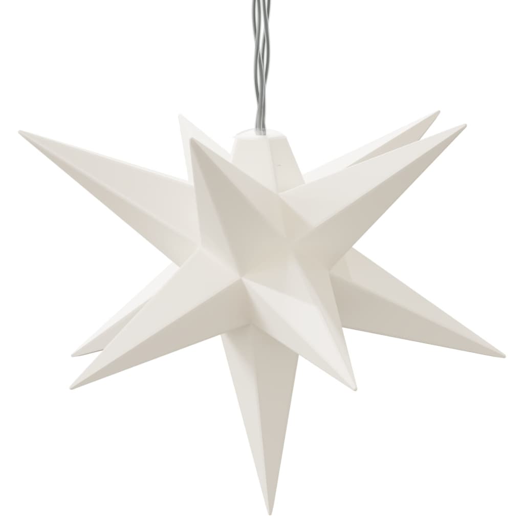 LED poinsettia with 10 LEDs white 10 cm