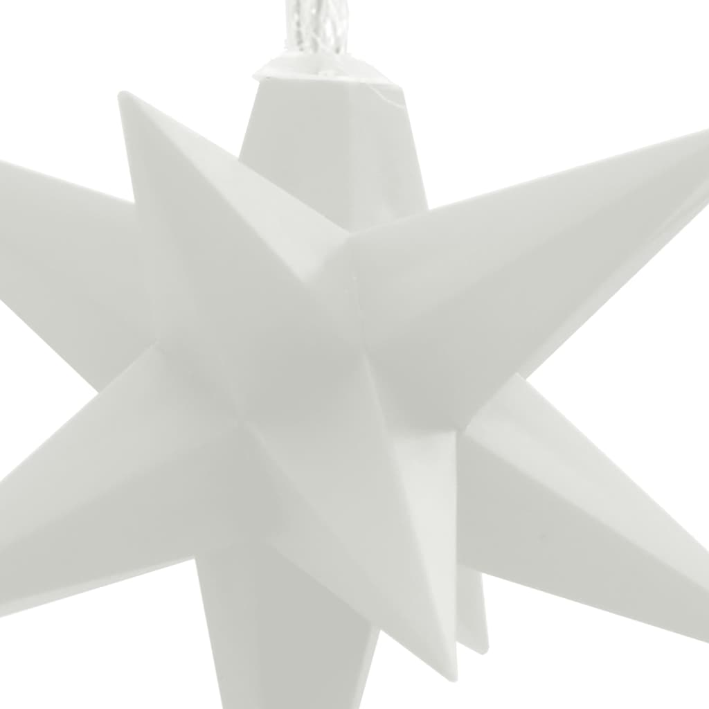 LED poinsettia with 10 LEDs white 10 cm