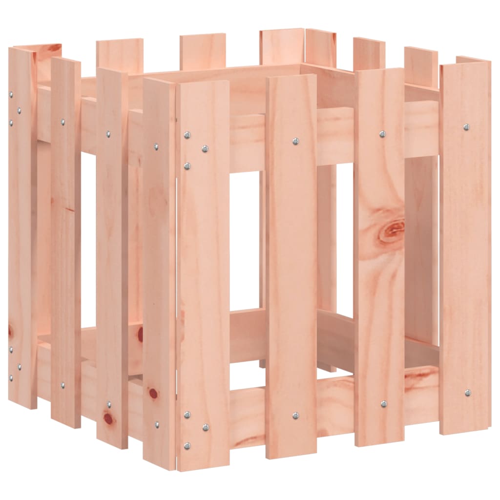 Pot de fleurs design palissade 40x40x40 cm bois de sapin de Douglas massif