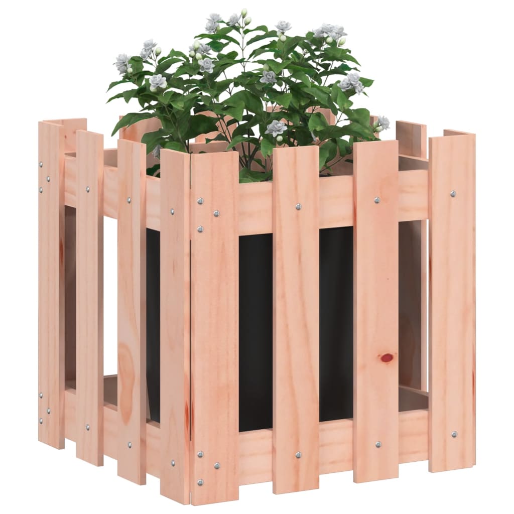 Pot de fleurs design palissade 40x40x40 cm bois de sapin de Douglas massif