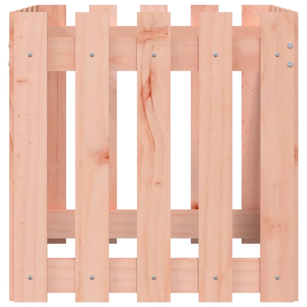 Plant pot picket fence design 50x50x50 cm solid Douglas fir wood