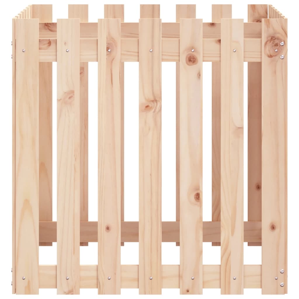 Cache-pot design palissade 70x70x70 cm bois de pin massif