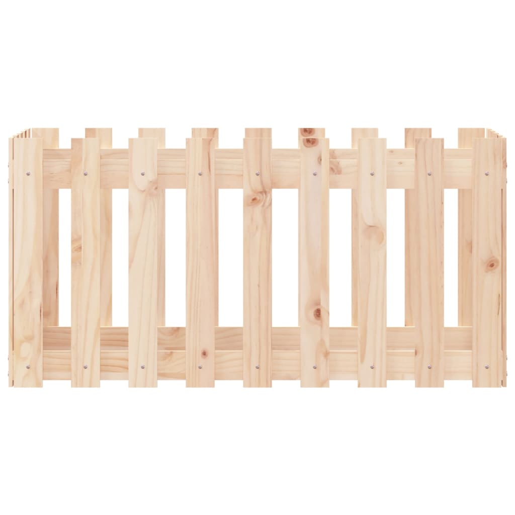 Palissade de lit surélevé design 100x50x50 cm bois de pin massif