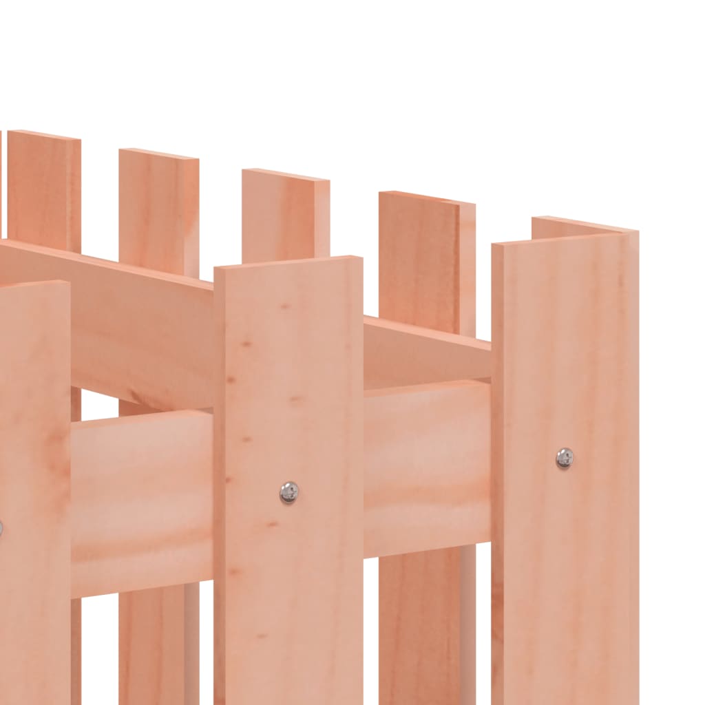 Raised bed picket fence design 200x50x70 cm solid Douglas fir wood