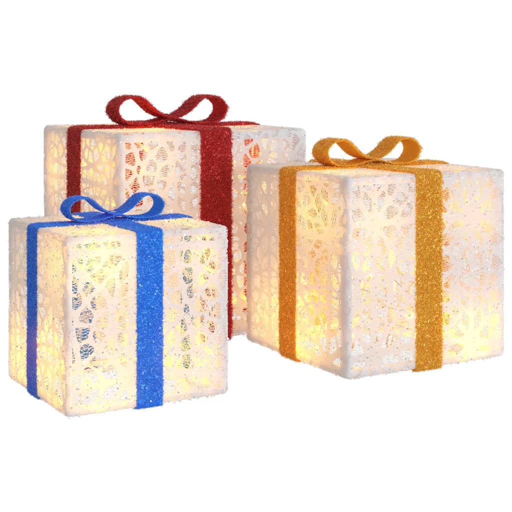 Coffrets cadeaux lumineux 3 pièces 64 LED blanc chaud
