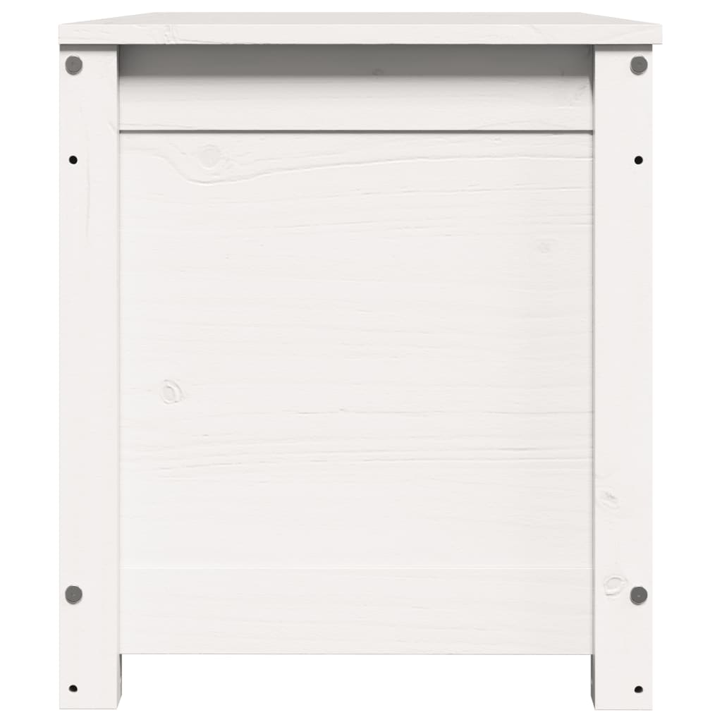 Coffre blanc 80x40x45,5 cm en bois de pin massif