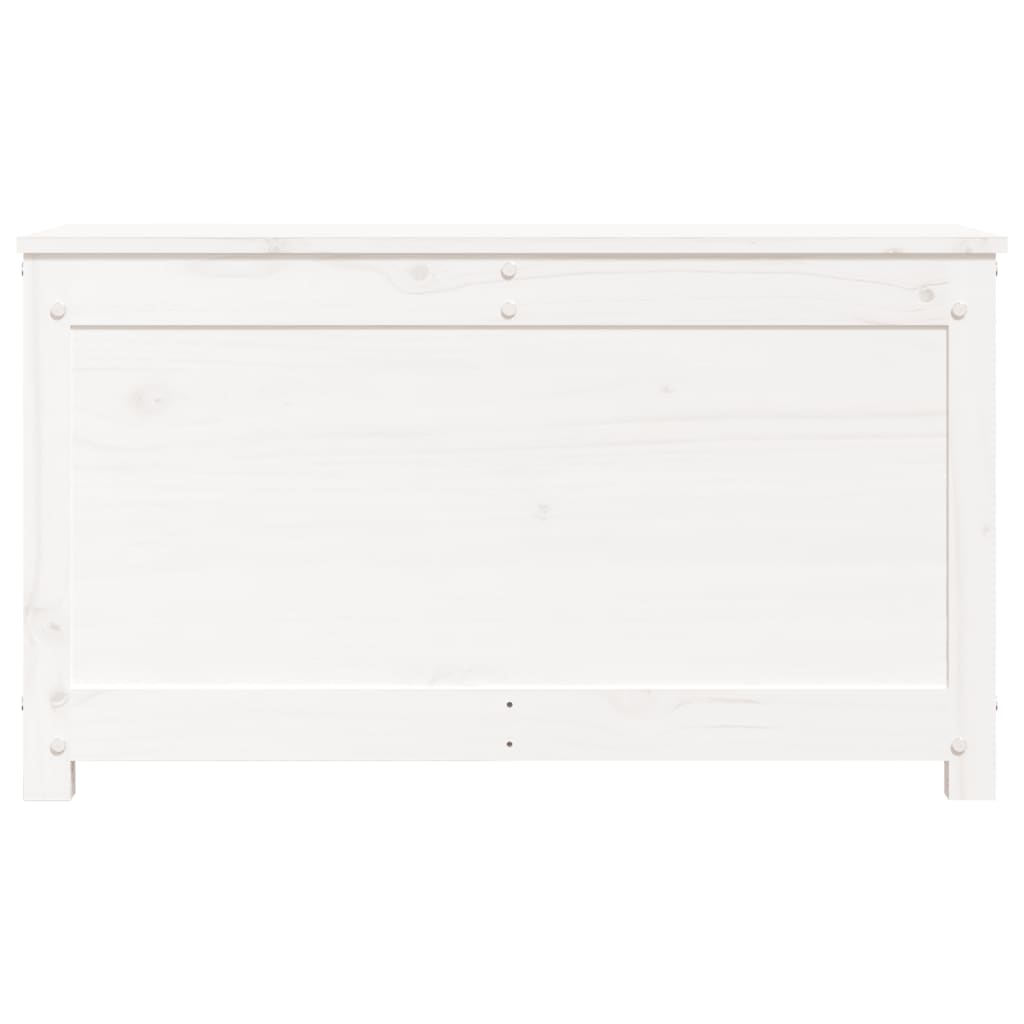 Coffre blanc 80x40x45,5 cm en bois de pin massif