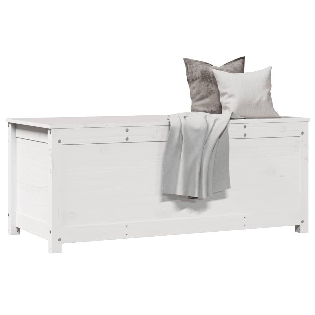 Chest white 110x50x45.5 cm solid pine wood