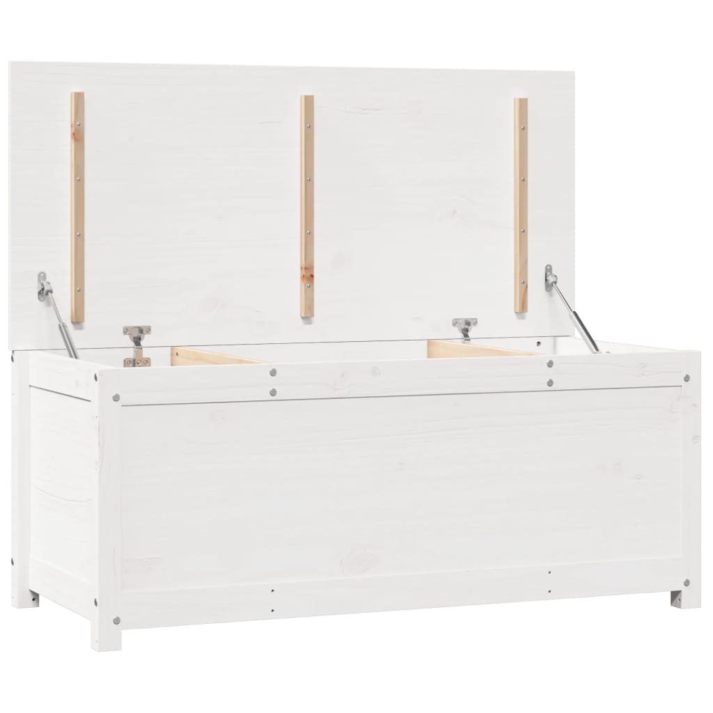Chest white 110x50x45.5 cm solid pine wood