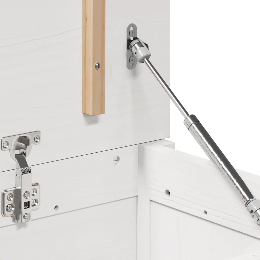 Chest white 110x50x45.5 cm solid pine wood