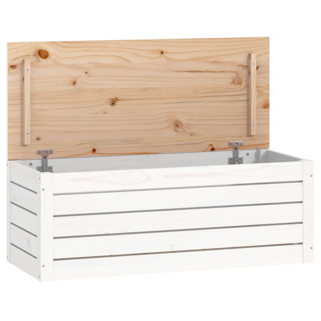 Chest white 89x36.5x33 cm solid pine wood