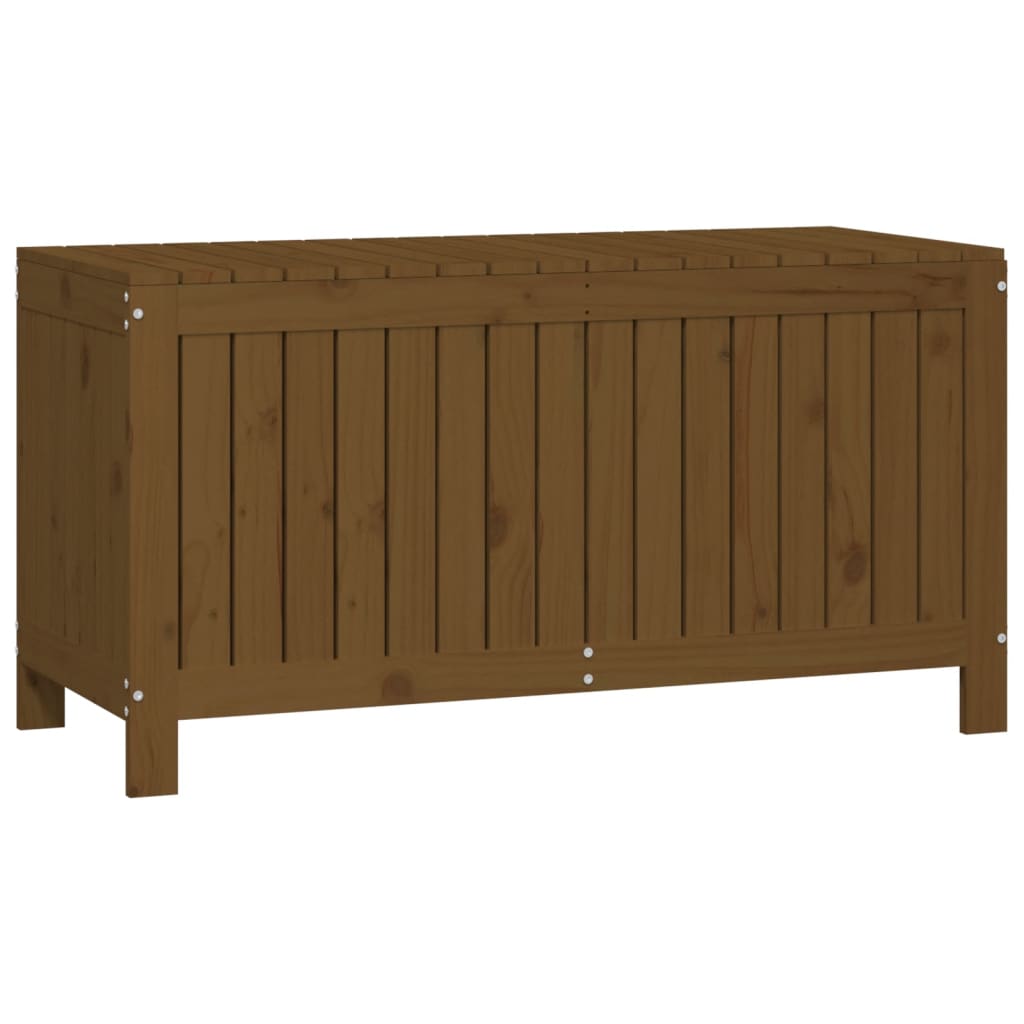 Garden chest honey brown 115x49x60 cm solid pine wood