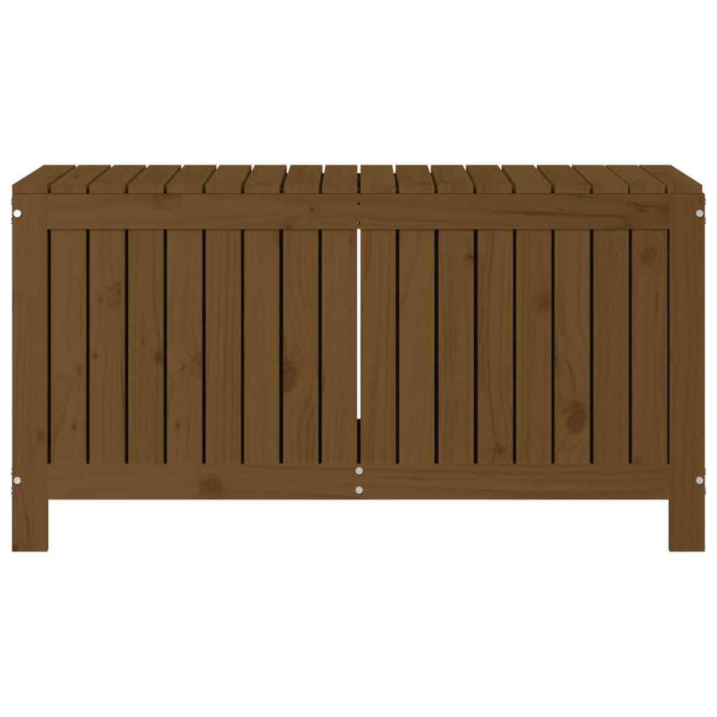 Garden chest honey brown 115x49x60 cm solid pine wood