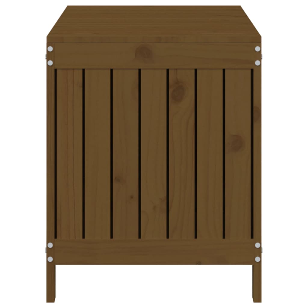 Garden chest honey brown 115x49x60 cm solid pine wood