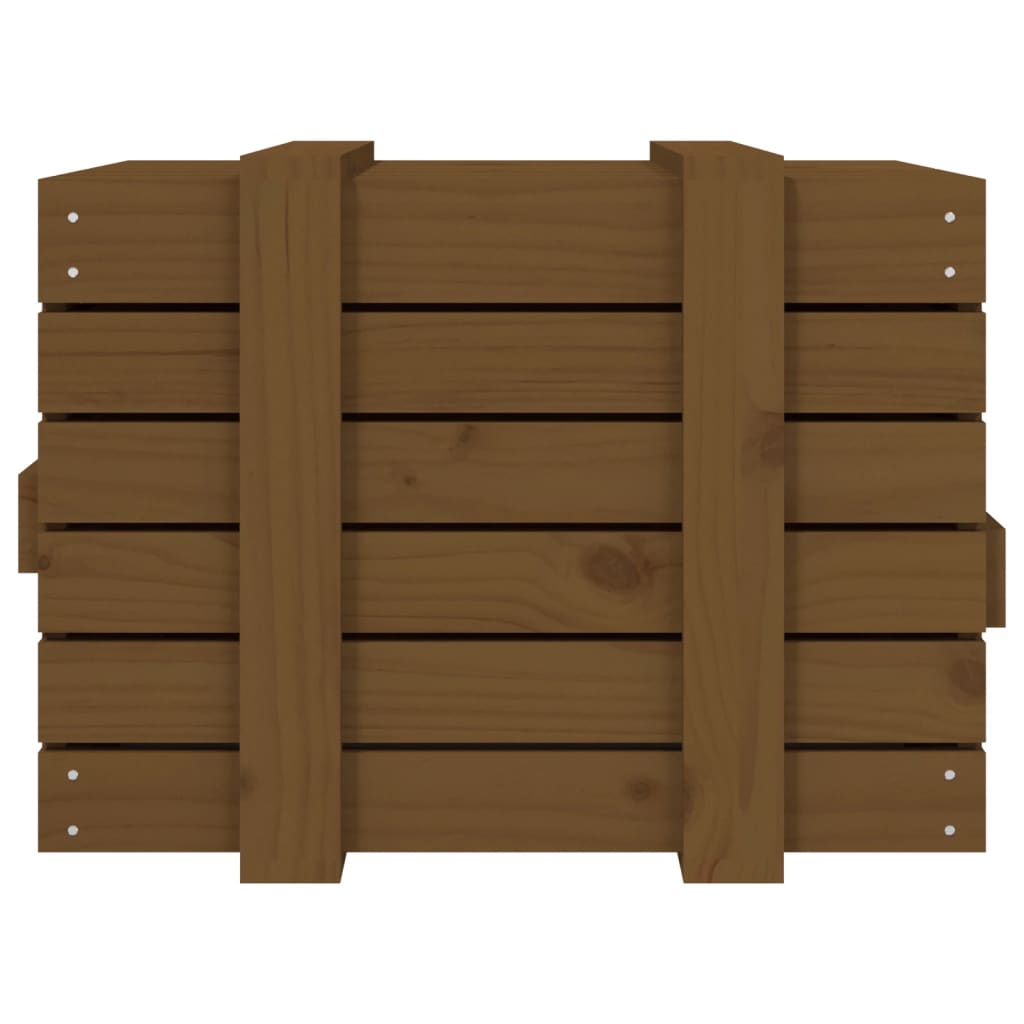 Chest honey brown 58x40.5x42 cm solid pine wood