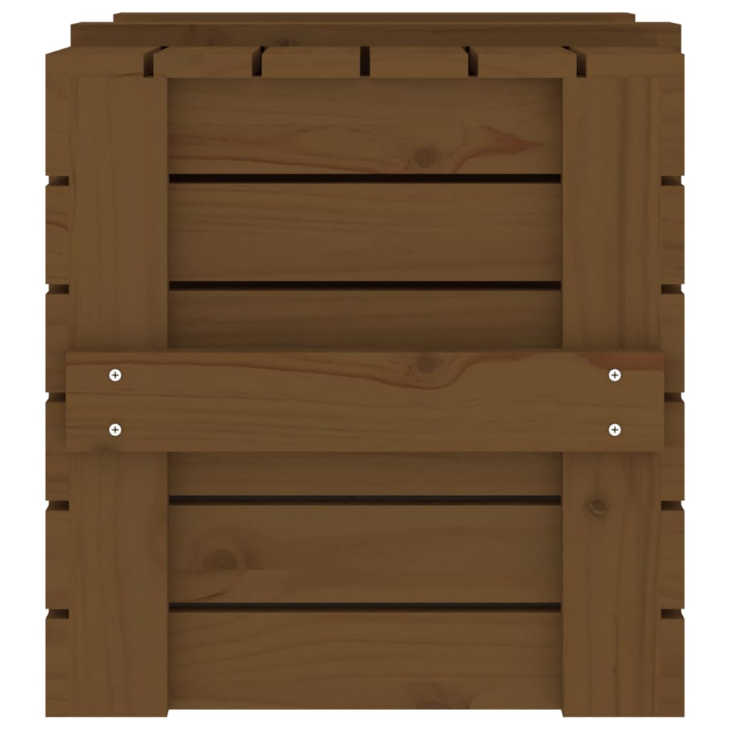 Chest honey brown 58x40.5x42 cm solid pine wood