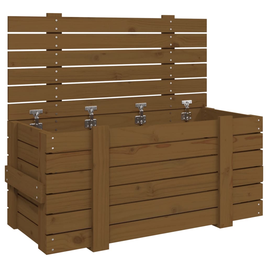 Chest honey brown 91x40.5x42 cm solid pine wood