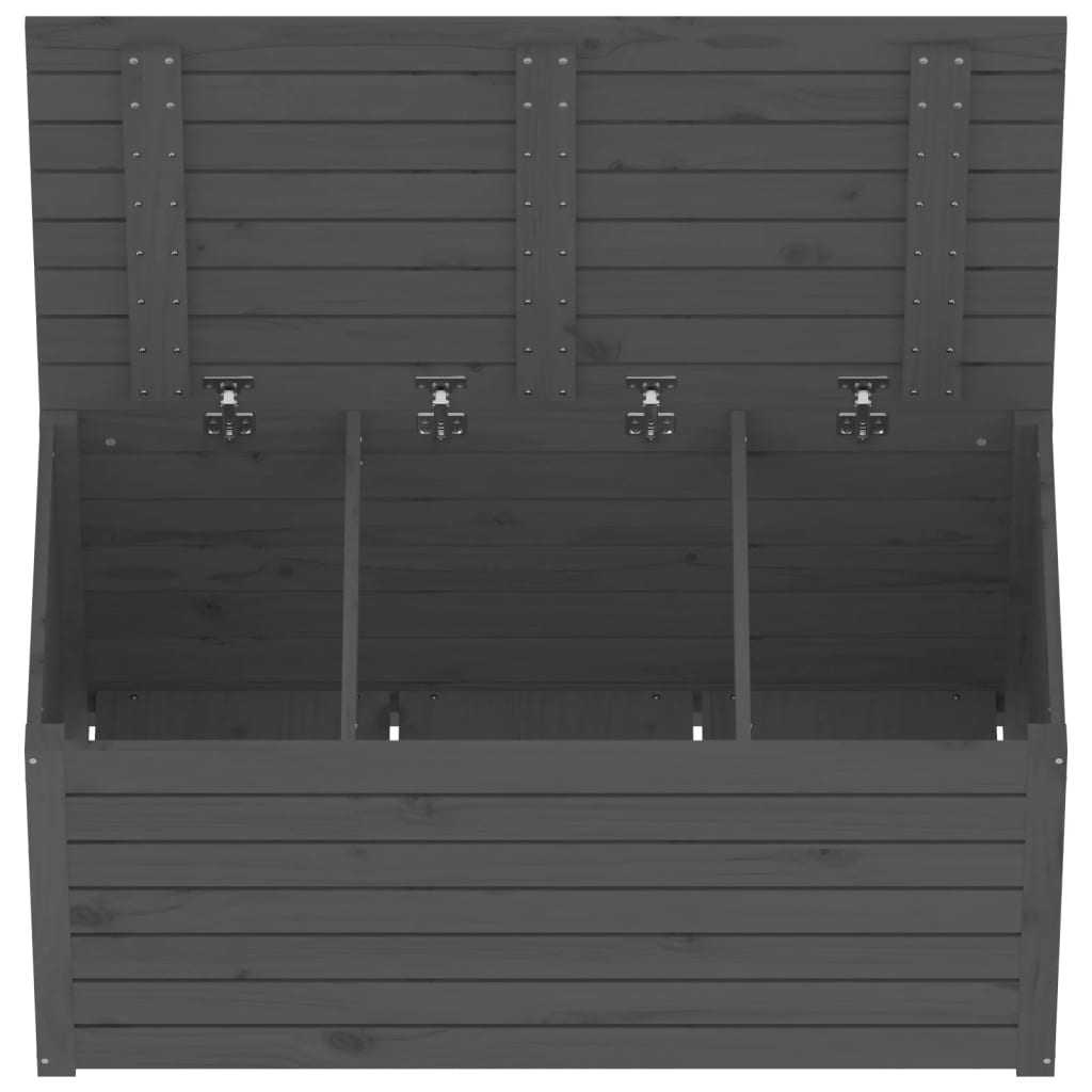 Garden box gray 101x50.5x46.5 cm solid pine wood