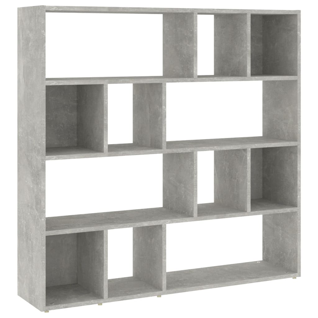 Bibliothèque/séparateur de pièce gris béton 105x24x102 cm