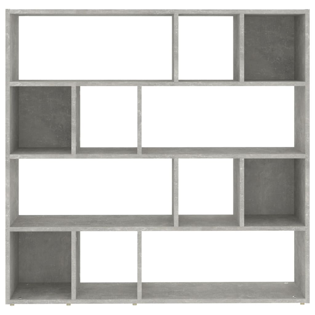 Bibliothèque/séparateur de pièce gris béton 105x24x102 cm