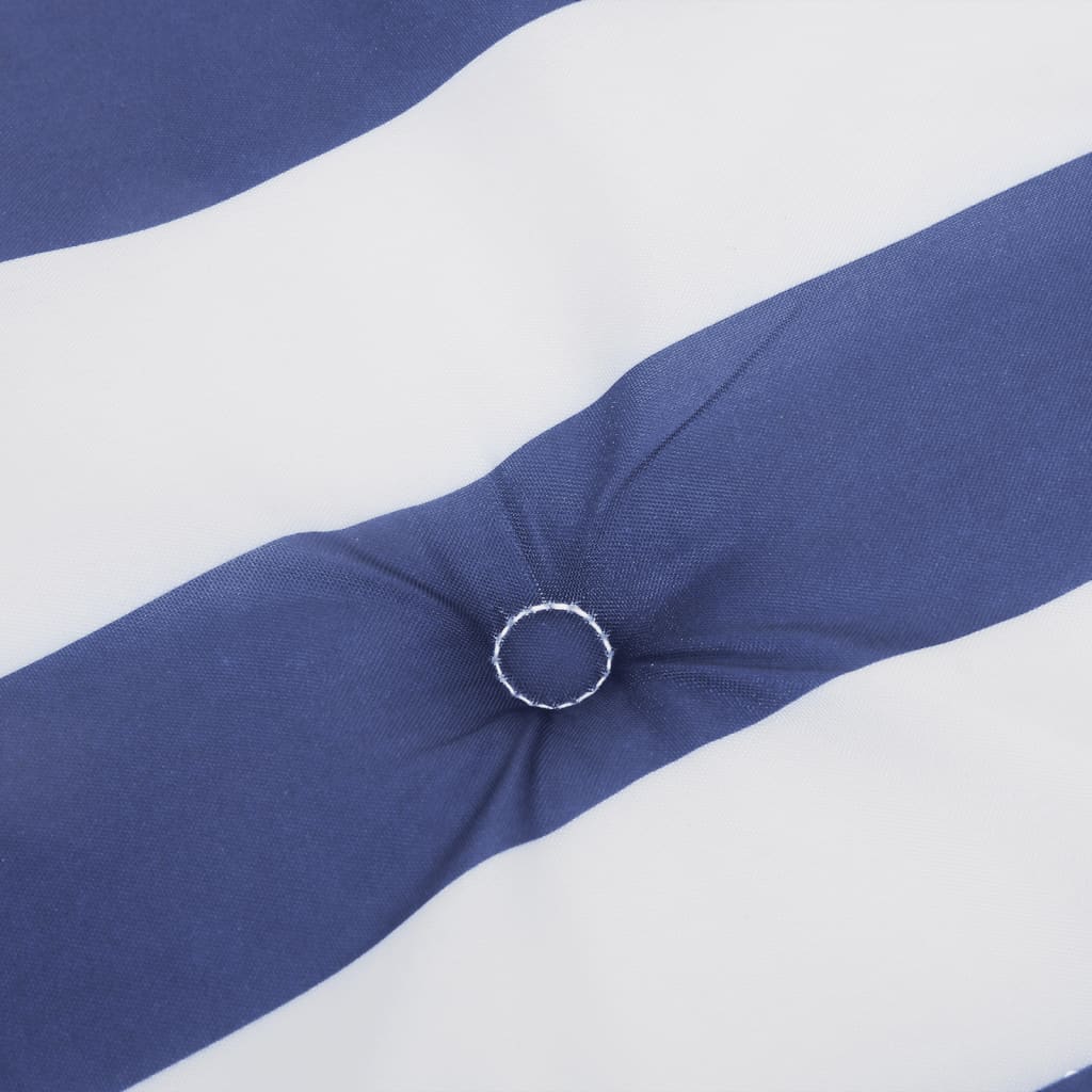Garden Chair Cushions 6 pcs Blue & White Stripes 50x50x3cm Fabric