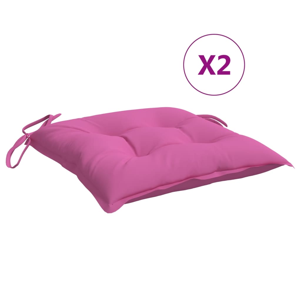 Coussins de chaise 4 pcs Tissu Oxford rose 50x50x7 cm