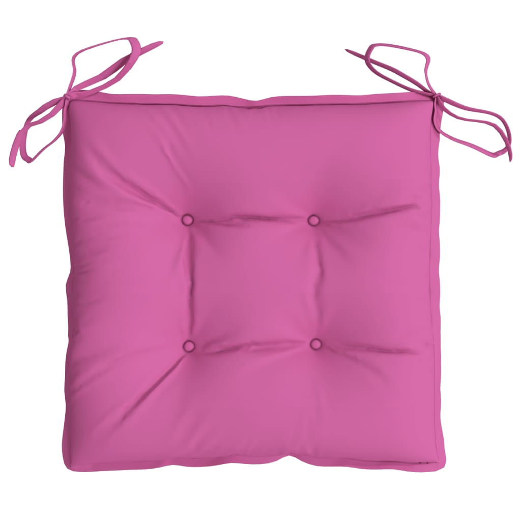 Coussins de chaise 4 pcs Tissu Oxford rose 50x50x7 cm
