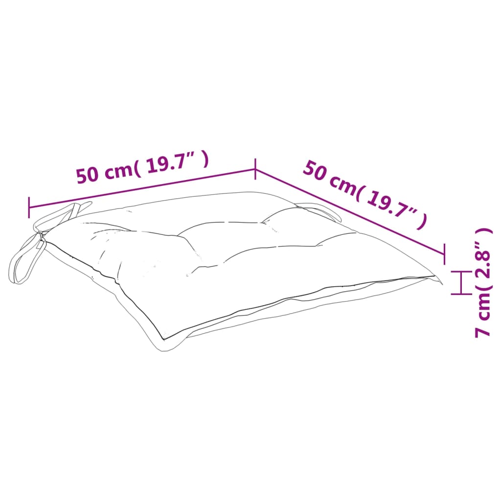 Coussins de chaise 4 pcs Tissu Oxford rose 50x50x7 cm