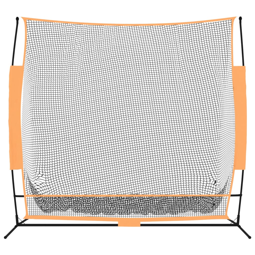 Filet de pratique de golf noir et orange 215x107x216 cm polyester