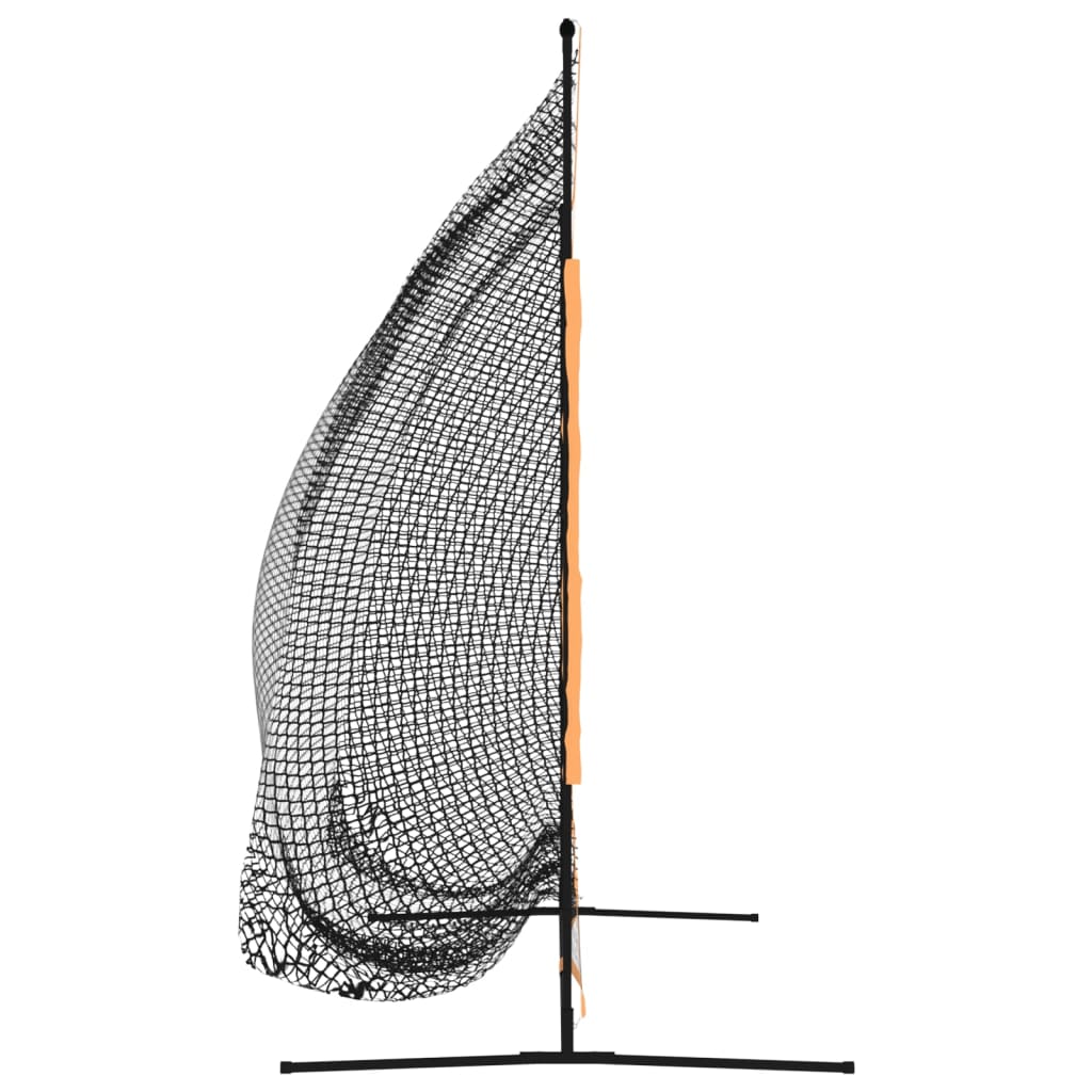 Filet de pratique de golf noir et orange 215x107x216 cm polyester