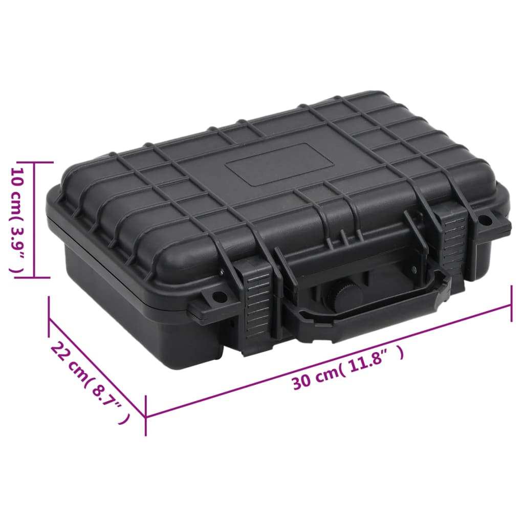 Flight-case portable noir 30x22x10 cm PP