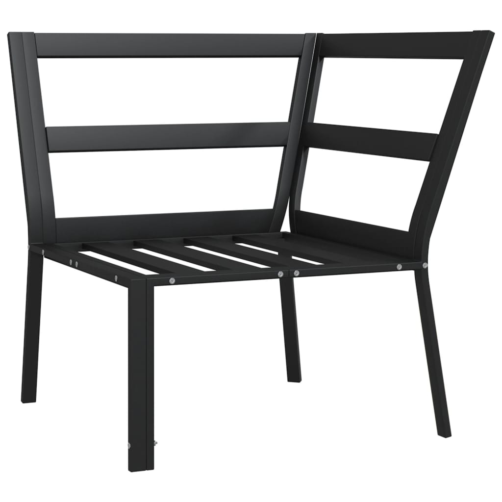 Garden chair with sand-colored cushions 76x76x79 cm steel