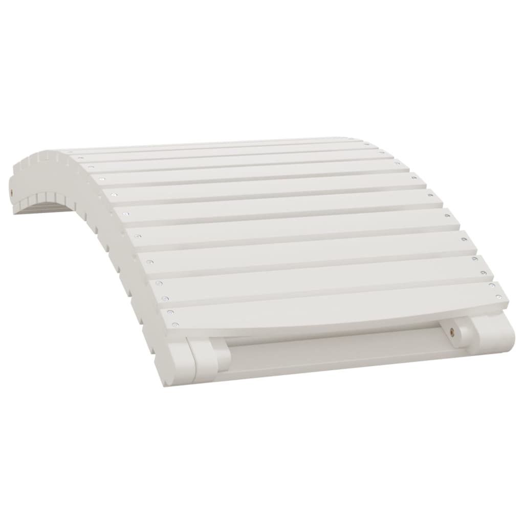 Sun lounger white 184x55x64 cm solid acacia wood