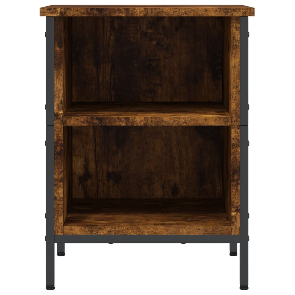 Étagère à chaussures chêne fumé 38x35x50 cm en bois