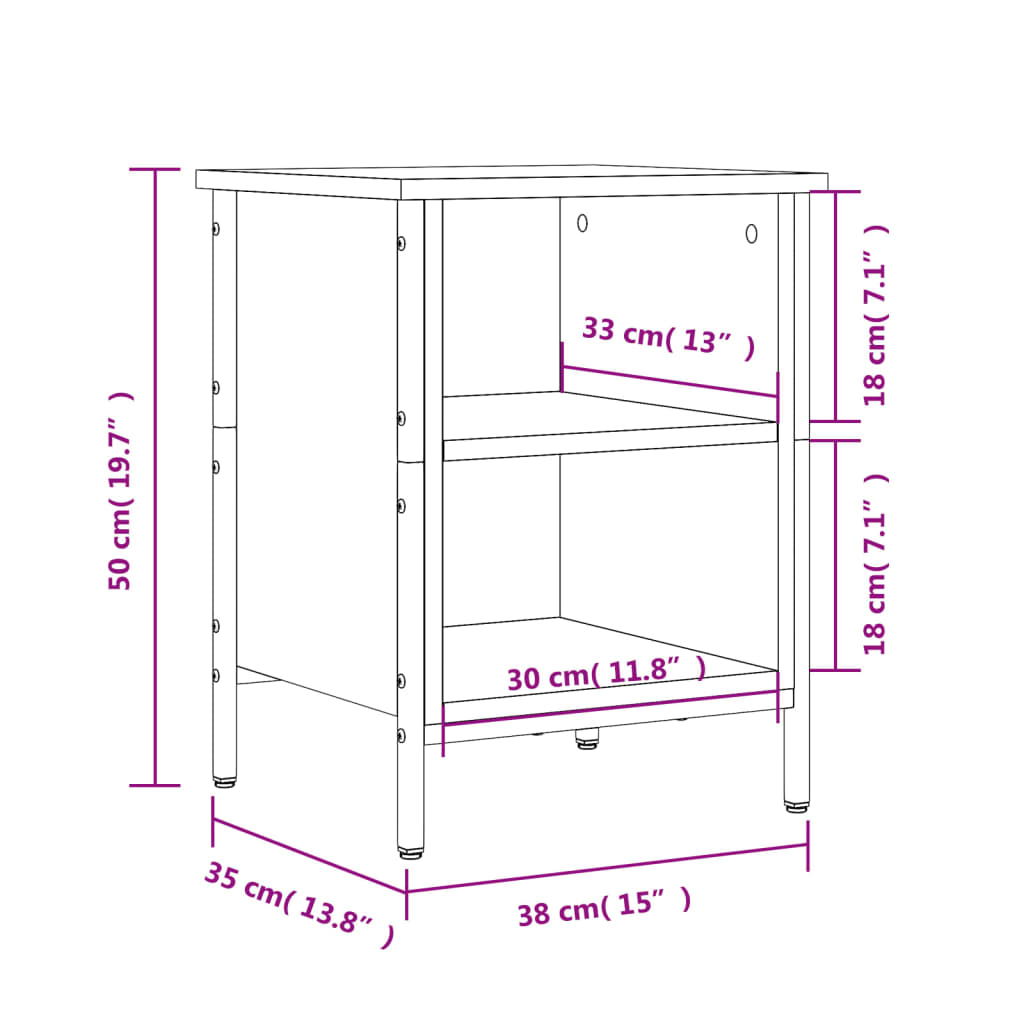 Shoe rack brown oak look 38x35x50 cm made of wood