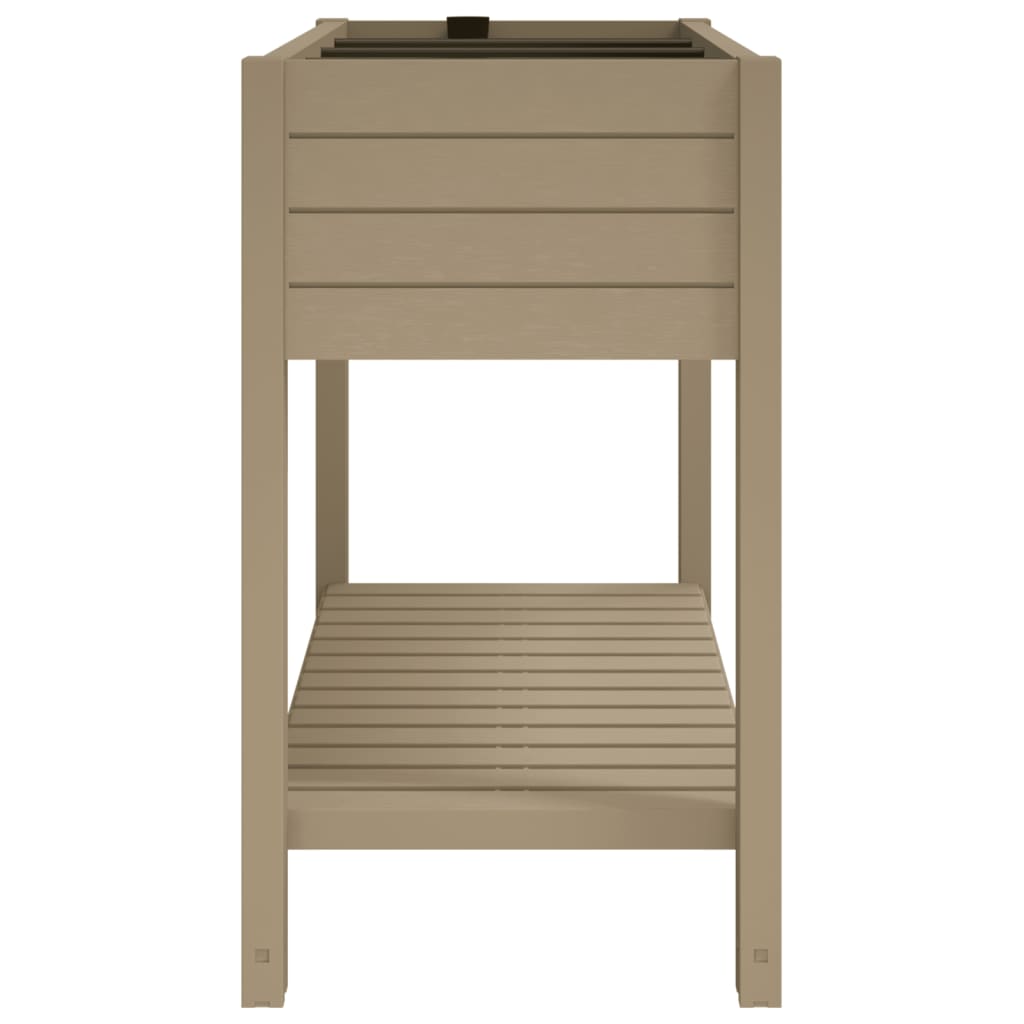 Raised bed light brown 110x45x79 cm polypropylene