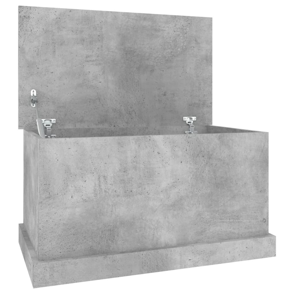 Chest concrete grey 70x40x38 cm wood material