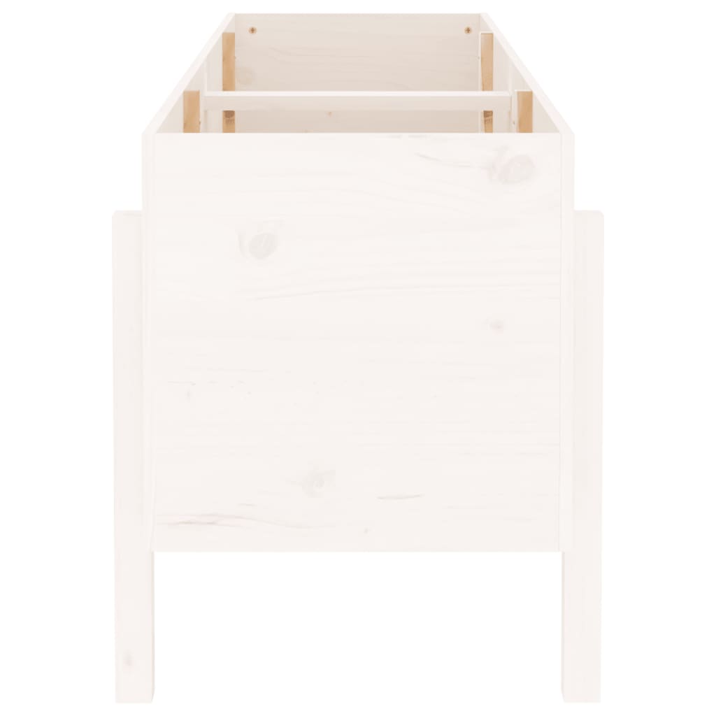 Raised bed white 160x50x57 cm solid pine wood