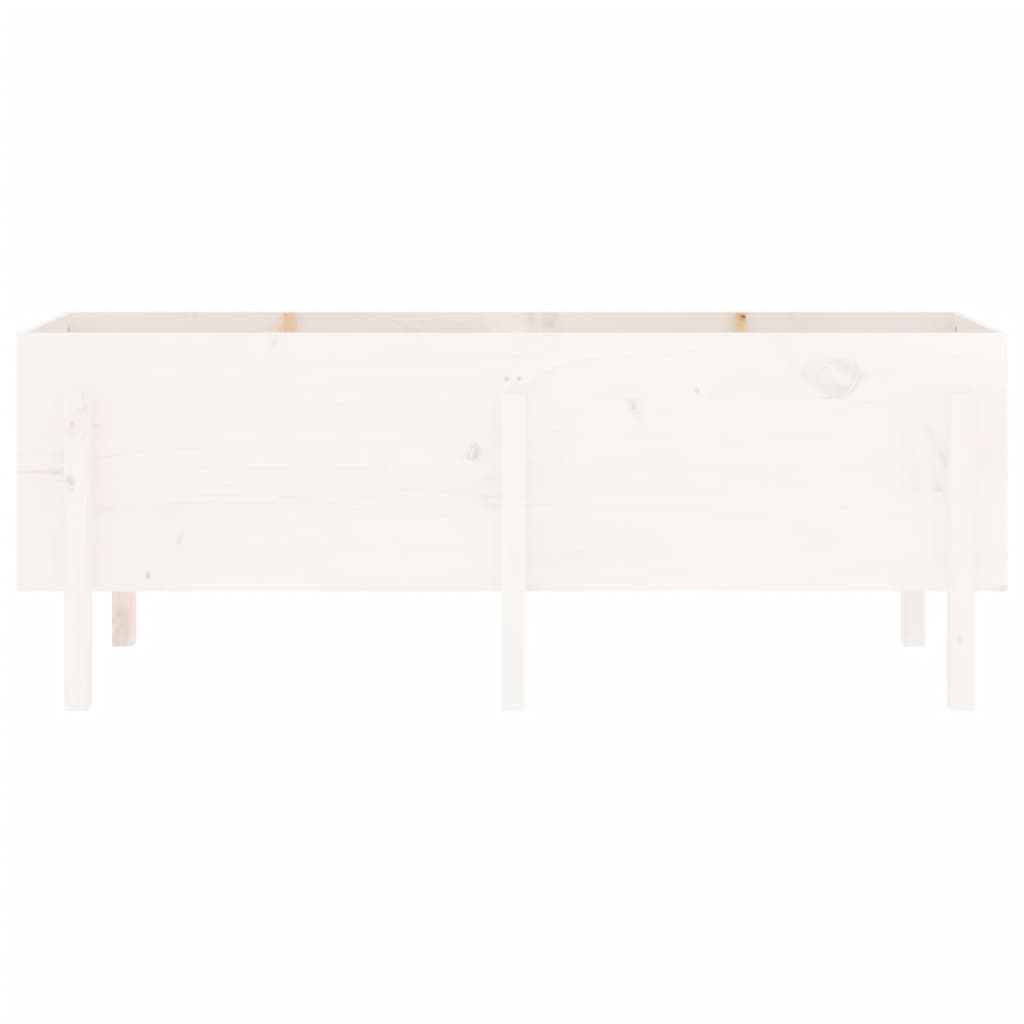 Raised bed white 160x50x57 cm solid pine wood