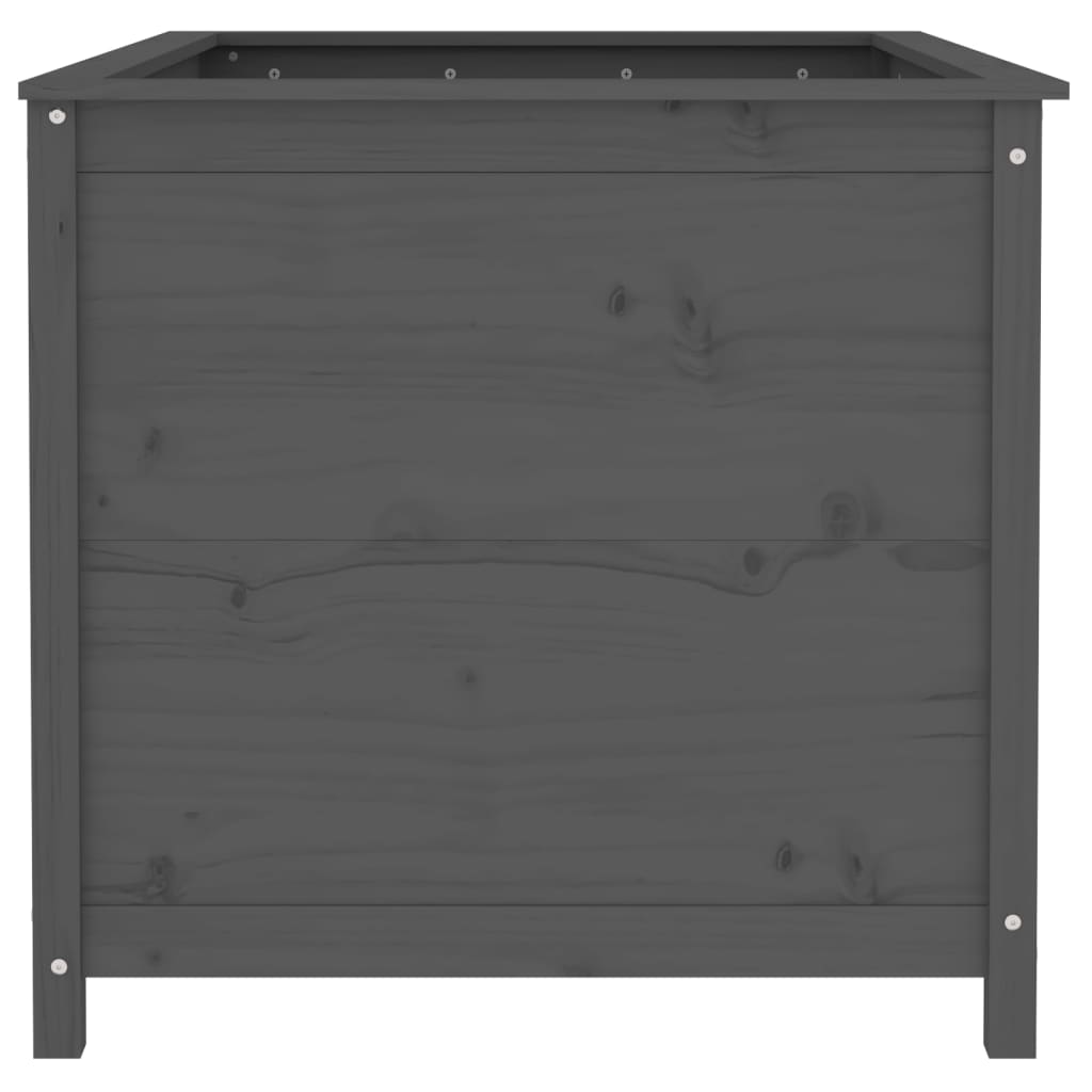 Raised bed gray 119.5x82.5x78 cm solid pine wood