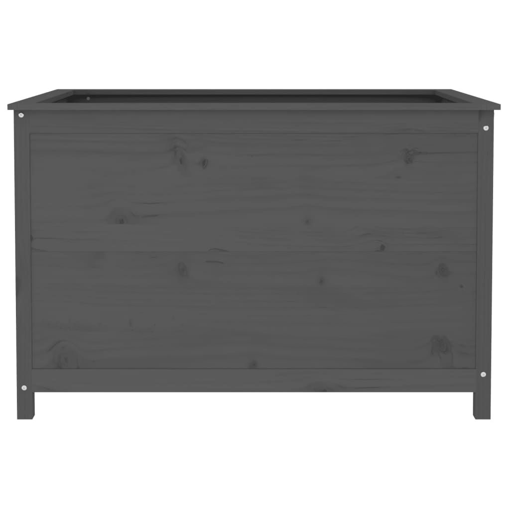 Raised bed gray 119.5x82.5x78 cm solid pine wood
