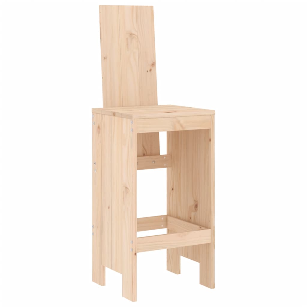 Tabourets de bar 2 pièces 40x42x120 cm bois de pin massif