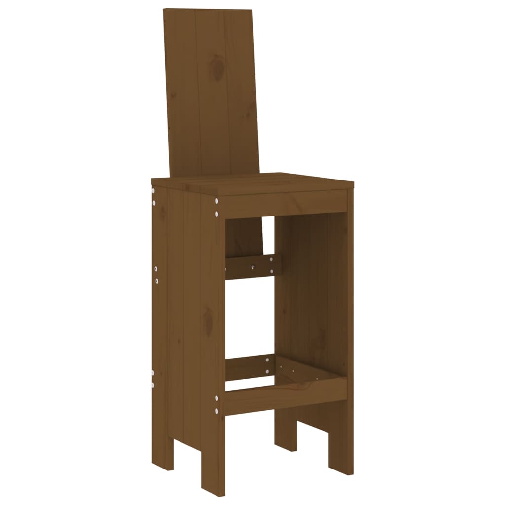 Bar stools 2 pcs. honey brown 40x42x120 cm solid pine wood
