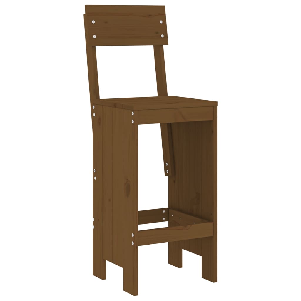 Bar stools 2 pcs. honey brown 40x48.5x115.5 cm solid pine wood