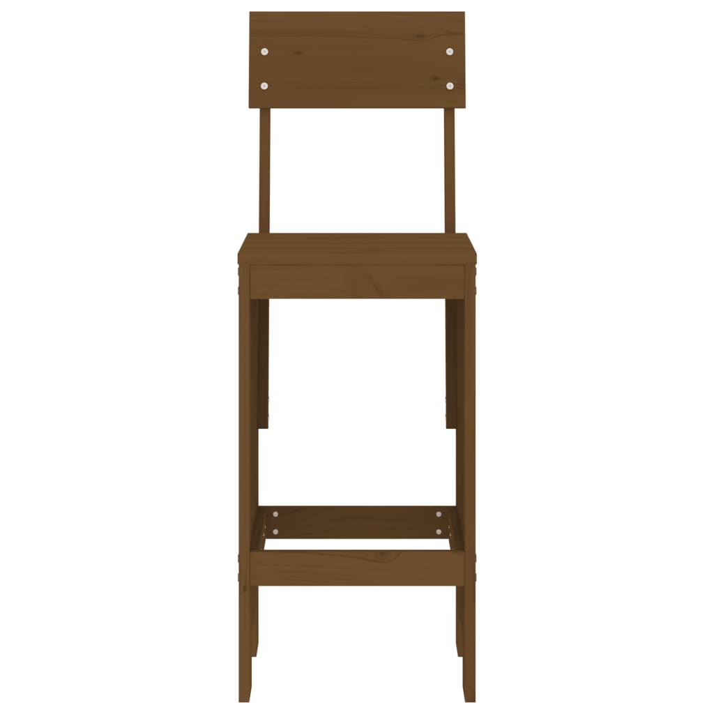 Bar stools 2 pcs. honey brown 40x48.5x115.5 cm solid pine wood