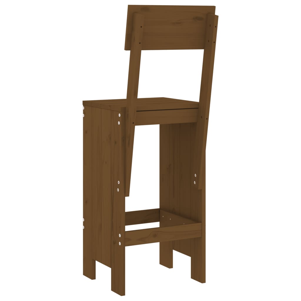 Bar stools 2 pcs. honey brown 40x48.5x115.5 cm solid pine wood