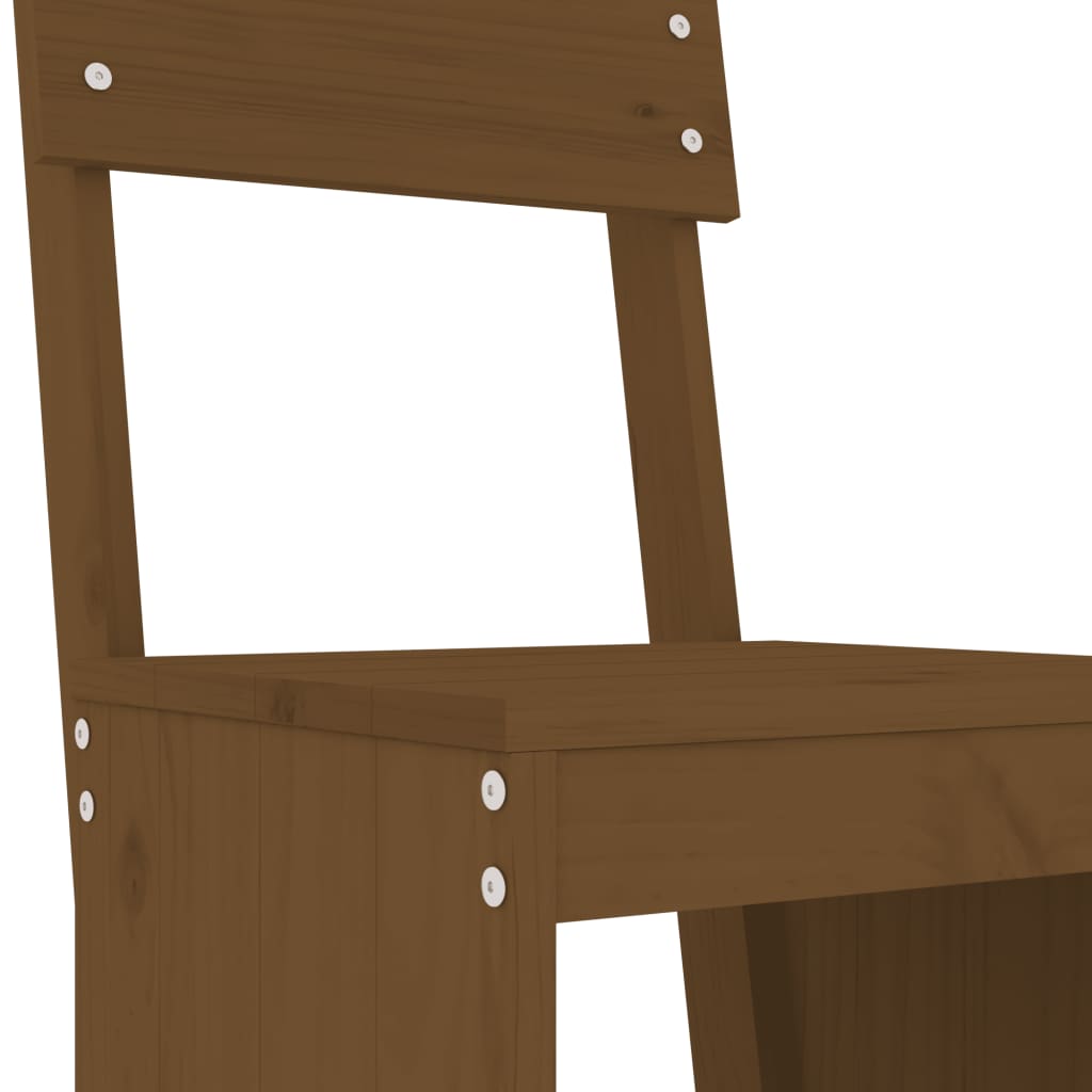 Bar stools 2 pcs. honey brown 40x48.5x115.5 cm solid pine wood