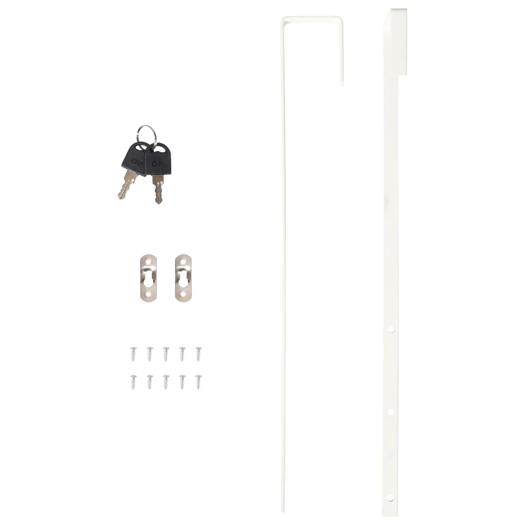 Armoire à bijoux avec miroir mural blanc 37,5x10x90 cm